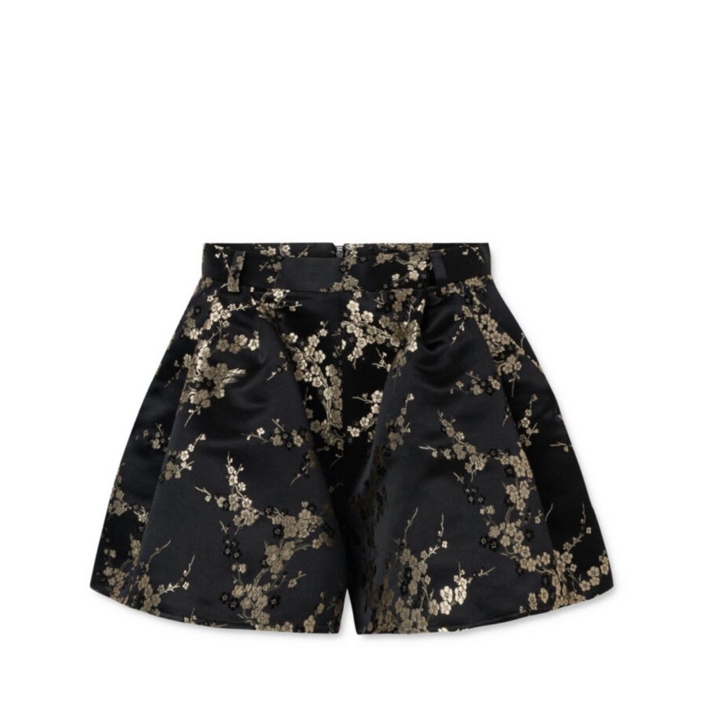 Chic Black and Gold Women's High Waist Shorts